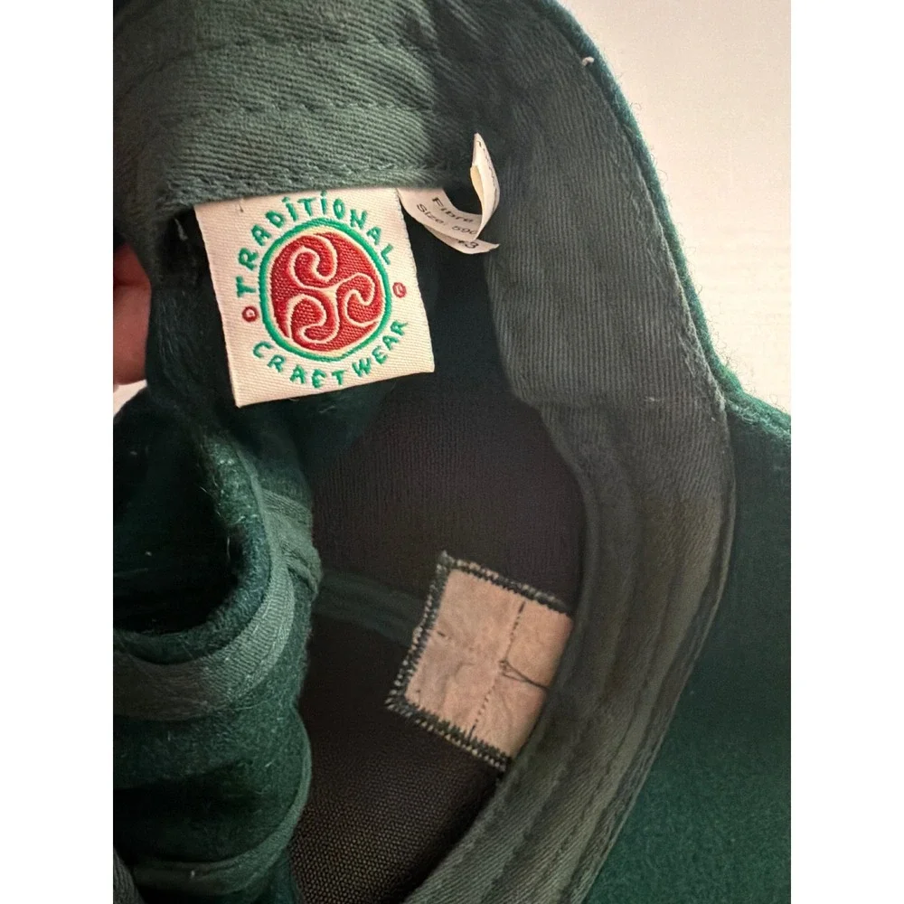 Traditional Craftwear Ireland Emerald Isle Green Wool Herringbone Baseball Hat